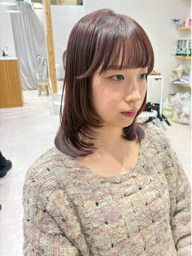 ハニー 町田(HONEY) ミディアムレイヤーカット/ハッシュカットボブ/ココアブラウン