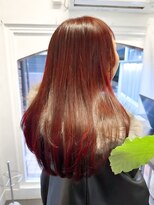ラレイ ハラジュク(Lalei harajuku)&nbsp;【白石】ブリーチなし赤髪ワインレッドブラウン艶カラー原宿暖色
