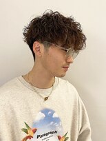 ビアンコ(bianco produce by L'Aube) メンズ波巻きパーマ 前下がりマッシュ ツイスパ