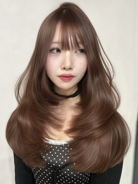 ヨロ 上野(YOLO) ハイライトカラーミルクティーベージュレイヤーカット