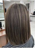 大人レイヤーカット白髪ぼかし脱白髪染め40代50代60代