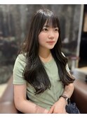 髪質改善韓国風レイヤー透明感カラー7.4ミルクブラウン