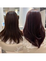 カラフクオカ 薬院駅前(Cara FUKUOKA)&nbsp;ピンクブラウン&レイヤーカット《★福岡髪質改善★》