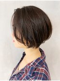 おさまりショート_ハイライトカラーオリーブカラー_ba247521