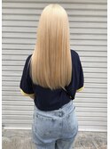 ケアブリーチ抜きっぱなしブロンドロング