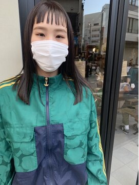 ヘアー アイス ルーチェ(HAIR ICI LUCE) 担当西田　オン眉　ぱつっとボブ　ナチュラルストレート　ツヤ髪