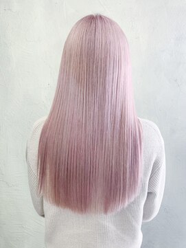 アルバム 銀座(ALBUM GINZA) ホワイトピンク_外ハネボブセクションカラー_ba324811