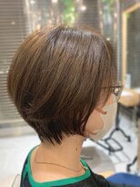 グラッシー センター北店(GLASSI)&nbsp;【脱白髪染めハイライト】★ピンクベージュ★ショートボブ