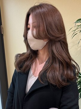 トローノ 栄(TRONO) 顔周りレイヤー　ヨシンモリ/ワンホンヘア　マロンベージュ