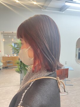 プラム(plum.) 切りっぱなしボブ×インナーカラー