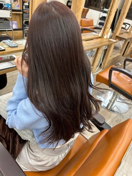 ナンバー ブラオ 名古屋栄(N° blao) ナチュラルピンクブラウン こなれ巻き ヘアセット