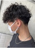 ツイストスパイラルパーマ刈り上げツーブロックメンズパーマ