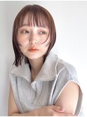ぷつっとボブ 切りっぱなしボブ 外ハネボブ 顔まわりレイヤー