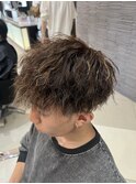 ツイストパーマ×メッシュカラー