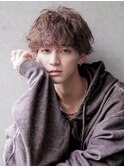 スーツ短髪ツーブロック束感モテる黒髪シークレットパーマ流行