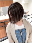 ハイライト白髪染め白髪ぼかしショートボブレイヤー40代横浜関内