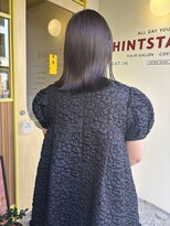 ヒントステーション(HINTSTATION)&nbsp;〈浅草 半個室〉切りっぱなしロブ/ラベンダーブラウン