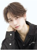 ニュアンスアップバングショート毛流れセンターパート