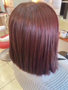 髪質改善白髪ぼかしハイライトカラー前髪カットベージュカラー