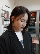 ディッセンバー 伊勢崎(December) 切りっぱなしボブ/ミニボブ/丸くないボブ/ヘーゼルベージュ