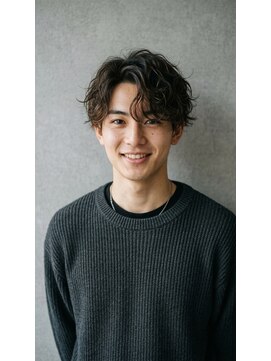 アッシュ 桜木町店(Ash) 横浜桜木町メンズ/無造作パーマ/ニュアンス/センターパート