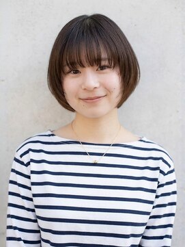 バサ 新所沢店(BASSA) 大人可愛い丸みショートボブ×透明感カラー【大人気★小顔見え】