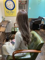 スロウ(SLOW) 大人ギャルカラー"シナモングレージュ"
