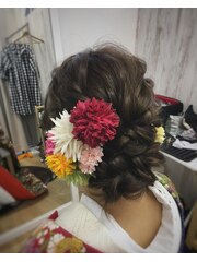 【成人式☆着付け・ヘアアレンジ・メイク】