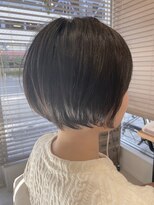 グラッシー センター北店(GLASSI)&nbsp;黒髪丸みショート外ハネボブネオウルフアッシュブラウン§