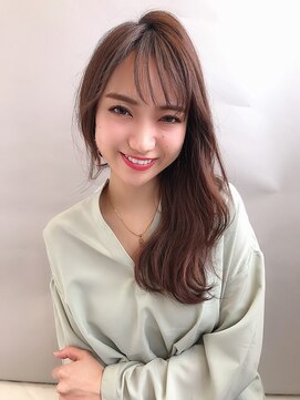 ロンドローズ 名古屋(Lond damaskRose) チョコレート 切りっぱなし イヤリングカラー 韓国ヘア 顔周り