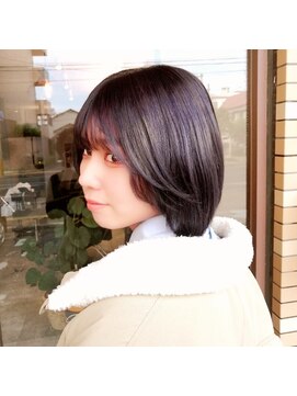 カップオブティー(Cup of Tea) 20代30代　色持ち抜群　艶感ラベンダー×ボブ