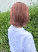 切りっぱなしボブ×ピンクラベンダー♪ 【OAK恵比寿】
