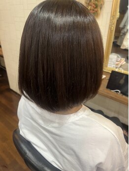 アンプヘアー(A･M･P hair)の写真/【全員/縮毛矯正&カット&トリートメント¥16000】綺麗なストレートでしっとり柔らかな手触りに♪