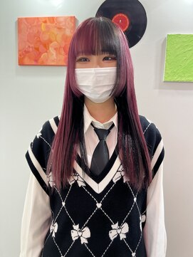 デート 下北沢(DATE) ミルクティーベージュカラーレイヤーカットウルフカット韓国