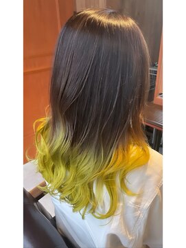 バックボッカー(BACK BOCKER) グレー＋イエローグラデーション