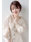 大人可愛い30代40代50ショートボブショート丸みショート