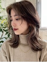 サイン 渋谷(SIGN)&nbsp;レイヤーカットイヤリングカラーインナーカラーケアブリーチ