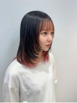 サンド 鹿児島中央(sand)&nbsp;黒髪/グレーベージュ/レイヤーロング/前髪パーマ[鹿児島中央駅]