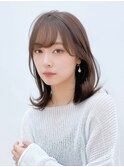 シアーカラー/セミディ/韓国ヘア/顔周り/透明感/くびれヘア/26