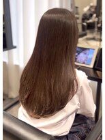 ソヨン 栄2号店(SOYON)&nbsp;黒髪/グレーベージュ/レイヤーロング/前髪パーマ/髪質改善