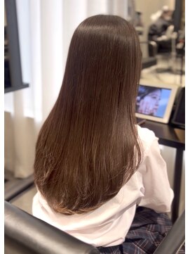 ソヨン 栄2号店(SOYON) 黒髪/グレーベージュ/レイヤーロング/前髪パーマ/髪質改善