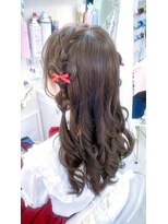 編みたらし髪ハート