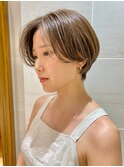 ハンサムショート×細めハイライト◎