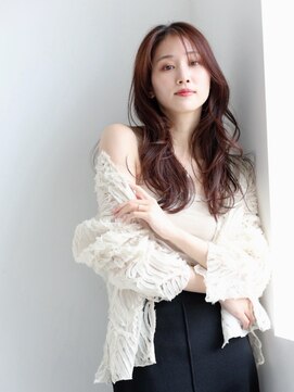 シェール(cher) ブラウンレッド/レイヤーカット【cher西宮北口:IKUKA】