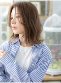 外国人風インナーカラーかきあげ前髪ロブヘアh3上尾30代40代!