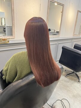 ラム(L'am) ピンクブラウン/ブリーチなしカラー/透明感カラー/艶感