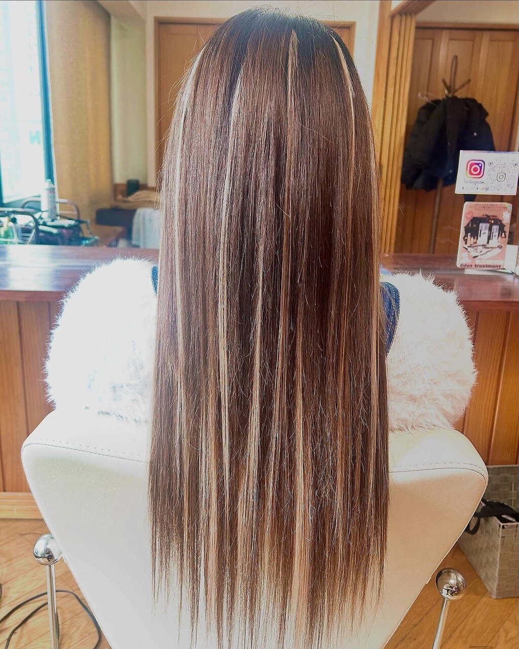 新品　人毛　夏に嬉しい　メッシュカラー　ブラウン　スーパーロング　Mサイズ 2025年秋】ロング メッシュの髪型・ヘアアレンジ｜人気順