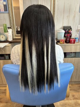 美容室 ダン エクセルシア(Dan) 心ときめくロング★高級人毛プレミア編み込みエクステ