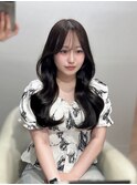 王道レイヤーカット/韓国ヘア/くびれ/シースルー前髪/グレージュ