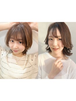 白髪ぼかし×ハイライトで自然な大人カラーに＊白髪染めでも明るい色味が出るのでオシャレを楽しめます♪